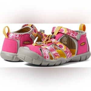 KEEN Kids Pink and Yellow Sandals - Toddler 10, WITH BOX